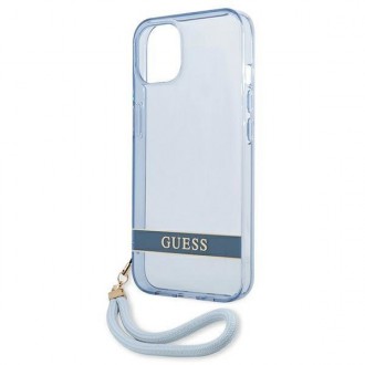 Guess GUHCP13SHTSGSB iPhone 13 mini 5,4 &quot;blue / blue hardcase Translucent Stap
