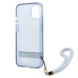 Guess GUHCP13SHTSGSB iPhone 13 mini 5,4 &quot;blue / blue hardcase Translucent Stap