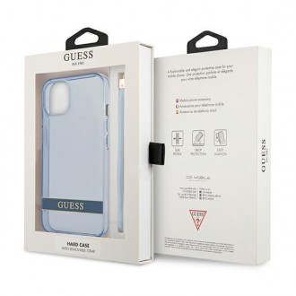 Guess GUHCP13SHTSGSB iPhone 13 mini 5,4 &quot;blue / blue hardcase Translucent Stap