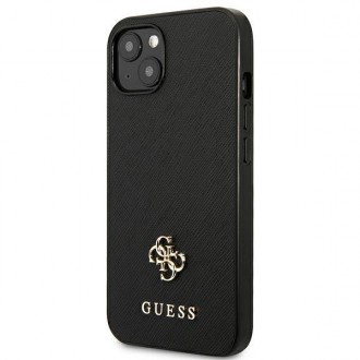 Guess GUHCP13SPS4MK iPhone 13 mini 5,4 &quot;black / black hardcase Saffiano 4G Small Metal Logo