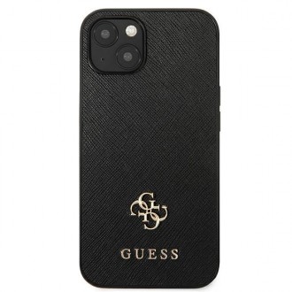 Guess GUHCP13SPS4MK iPhone 13 mini 5,4 &quot;black / black hardcase Saffiano 4G Small Metal Logo