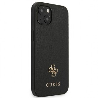 Guess GUHCP13SPS4MK iPhone 13 mini 5,4 &quot;black / black hardcase Saffiano 4G Small Metal Logo