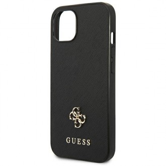 Guess GUHCP13SPS4MK iPhone 13 mini 5,4 &quot;black / black hardcase Saffiano 4G Small Metal Logo