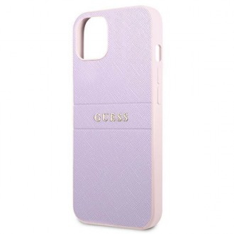 Guess GUHCP13SPSASBPU iPhone 13 mini 5,4 &quot;purple / purple Saffiano Hot Stamp &amp; Metal Logo