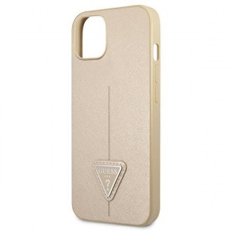 Guess GUHCP13SPSATLE iPhone 13 mini 5,4 &quot;beige / beige hardcase SaffianoTriangle Logo