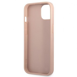 Guess GUHCP13SPSATPP iPhone 13 mini 5,4 &quot;pink / pink hardcase SaffianoTriangle Logo Cardslot
