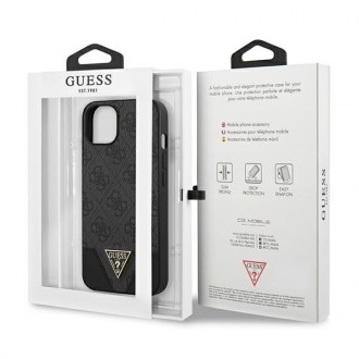 Guess GUHCP13SPU4GHBK iPhone 13 Mini 5,4 &quot;gray / gray hardcase 4G Triangle Collection
