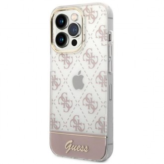 Guess GUHCP14LHG4MHP iPhone 14 Pro 6.1 &quot;pink / pink hardcase 4G Pattern Script