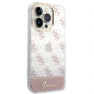 Guess GUHCP14LHG4MHP iPhone 14 Pro 6.1 &quot;pink / pink hardcase 4G Pattern Script
