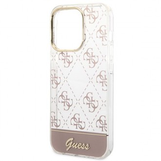 Guess GUHCP14LHG4MHP iPhone 14 Pro 6.1 &quot;pink / pink hardcase 4G Pattern Script