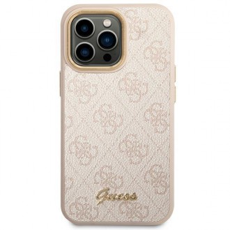Guess GUHCP14LHG4SHP iPhone 14 Pro 6.1 &quot;pink / pink hard case 4G Vintage Gold Logo