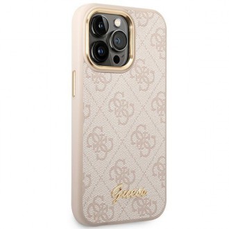 Guess GUHCP14LHG4SHP iPhone 14 Pro 6.1 &quot;pink / pink hard case 4G Vintage Gold Logo