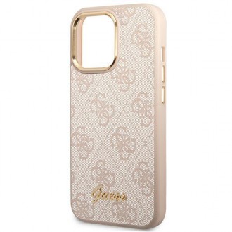 Guess GUHCP14LHG4SHP iPhone 14 Pro 6.1 &quot;pink / pink hard case 4G Vintage Gold Logo