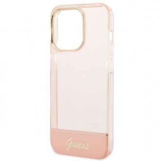 Guess GUHCP14LHGCOP iPhone 14 Pro 6.1 &quot;pink / pink hardcase Translucent