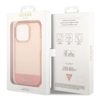 Guess GUHCP14LHGCOP iPhone 14 Pro 6.1 &quot;pink / pink hardcase Translucent