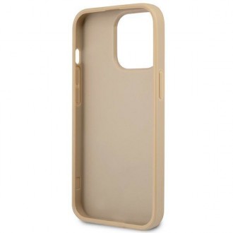 Guess GUHCP14LPSATLE iPhone 14 Pro 6,1 &quot;beige / beige hardcase SaffianoTriangle Logo