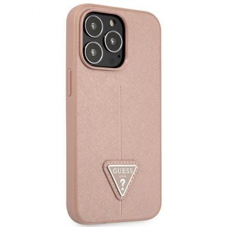 Guess GUHCP14LPSATLP iPhone 14 Pro 6.1 &quot;pink / pink hardcase SaffianoTriangle Logo