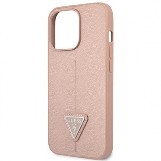 Guess GUHCP14LPSATLP iPhone 14 Pro 6.1 &quot;pink / pink hardcase SaffianoTriangle Logo