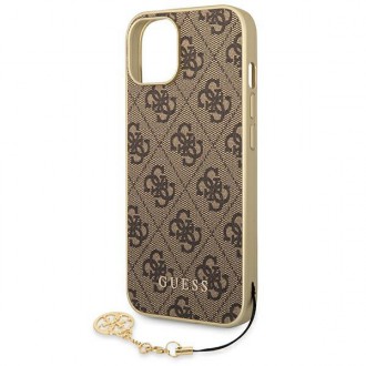 Guess GUHCP14MGF4GBR iPhone 14 Plus 6,7 &quot;brown / brown hardcase 4G Charms Collection