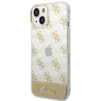 Guess GUHCP14MHG4MHG iPhone 14 Plus 6.7 &quot;gold / gold hardcase 4G Pattern Script