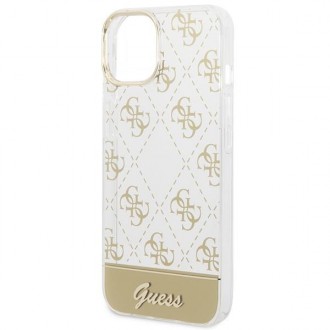 Guess GUHCP14MHG4MHG iPhone 14 Plus 6.7 &quot;gold / gold hardcase 4G Pattern Script