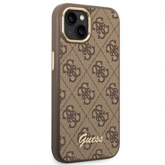 Guess GUHCP14MHG4SHW iPhone 14 Plus 6.7 &quot;brown / brown hard case 4G Vintage Gold Logo