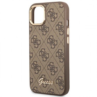 Guess GUHCP14MHG4SHW iPhone 14 Plus 6.7 &quot;brown / brown hard case 4G Vintage Gold Logo