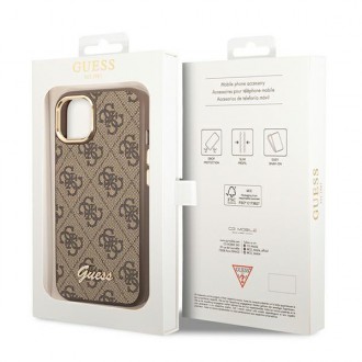 Guess GUHCP14MHG4SHW iPhone 14 Plus 6.7 &quot;brown / brown hard case 4G Vintage Gold Logo