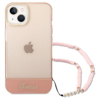 Guess GUHCP14MHGCOHP iPhone 14 Plus 6,7" różowy/pink hardcase Translucent Pearl Strap