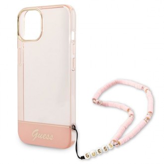 Guess GUHCP14MHGCOHP iPhone 14 Plus 6,7" różowy/pink hardcase Translucent Pearl Strap