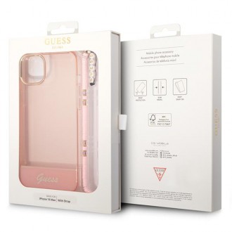 Guess GUHCP14MHGCOHP iPhone 14 Plus 6,7" różowy/pink hardcase Translucent Pearl Strap