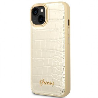 Guess GUHCP14MHGCRHD iPhone 14 Plus 6.7 &quot;gold / gold hardcase Croco Collection