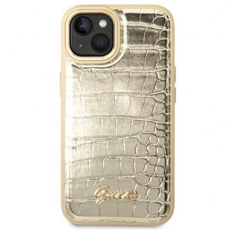 Guess GUHCP14MHGCRHD iPhone 14 Plus 6.7 &quot;gold / gold hardcase Croco Collection