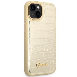 Guess GUHCP14MHGCRHD iPhone 14 Plus 6.7 &quot;gold / gold hardcase Croco Collection