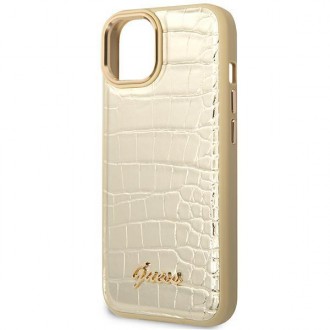 Guess GUHCP14MHGCRHD iPhone 14 Plus 6.7 &quot;gold / gold hardcase Croco Collection