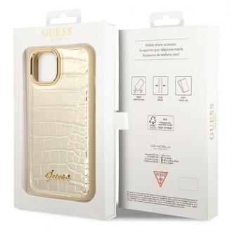 Guess GUHCP14MHGCRHD iPhone 14 Plus 6.7 &quot;gold / gold hardcase Croco Collection