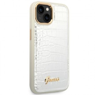 Guess GUHCP14MHGCRHS iPhone 14 Plus 6.7 &quot;silver / silver hardcase Croco Collection