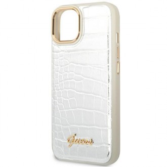 Guess GUHCP14MHGCRHS iPhone 14 Plus 6.7 &quot;silver / silver hardcase Croco Collection