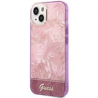 Guess GUHCP14MHGJGHP iPhone 14 Plus 6.7 &quot;pink / pink hardcase Jungle Collection