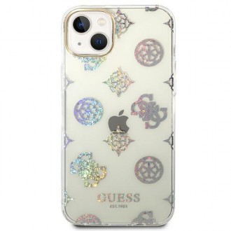 Guess GUHCP14MHTPPTH iPhone 14 Plus 6.7 &quot;clear / transparent hard case Peony Glitter