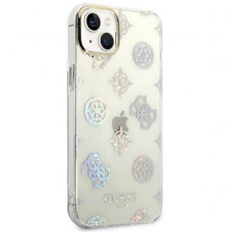 Guess GUHCP14MHTPPTH iPhone 14 Plus 6.7 &quot;clear / transparent hard case Peony Glitter