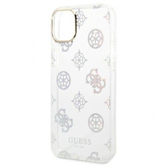 Guess GUHCP14MHTPPTH iPhone 14 Plus 6.7 &quot;clear / transparent hard case Peony Glitter