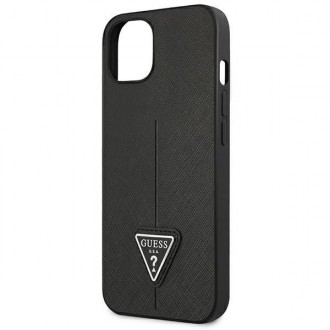 Guess GUHCP14MPSATLK iPhone 14 Plus 6,7 &quot;black / black hardcase SaffianoTriangle Logo