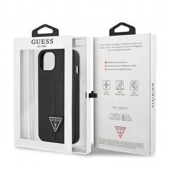 Guess GUHCP14MPSATLK iPhone 14 Plus 6,7 &quot;black / black hardcase SaffianoTriangle Logo