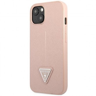 Guess GUHCP14MPSATLP iPhone 14 Plus 6,7 &quot;pink / pink hardcase SaffianoTriangle Logo