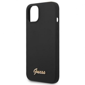 Guess GUHCP14MSLSMK iPhone 14 Plus 6.7 &quot;black / black hard case Silicone Vintage Gold Logo