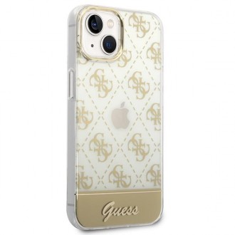 Guess GUHCP14SHG4MHG iPhone 14 6.1 &quot;gold / gold hardcase 4G Pattern Script