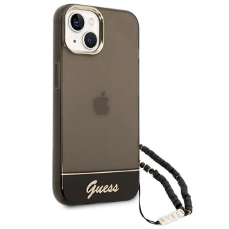 Guess GUHCP14SHGCOHK iPhone 14 6.1 &quot;black / black hardcase Translucent Pearl Strap