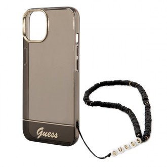 Guess GUHCP14SHGCOHK iPhone 14 6.1 &quot;black / black hardcase Translucent Pearl Strap