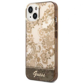 Guess GUHCP14SHGPLHC iPhone 14 6.1 &quot;ocher hardcase Porcelain Collection